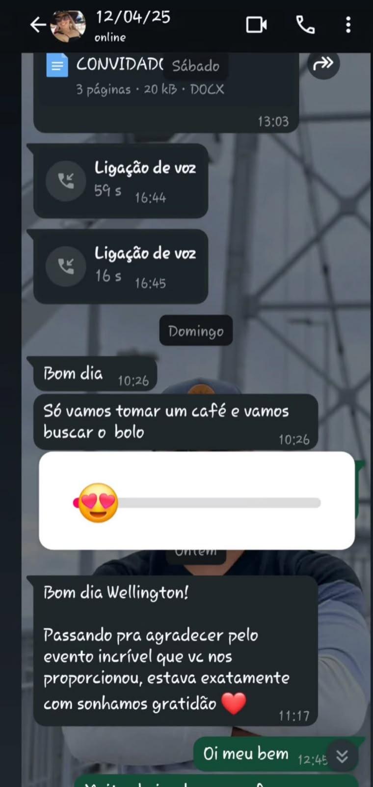 Depoimento de cliente da Rosa Buffet